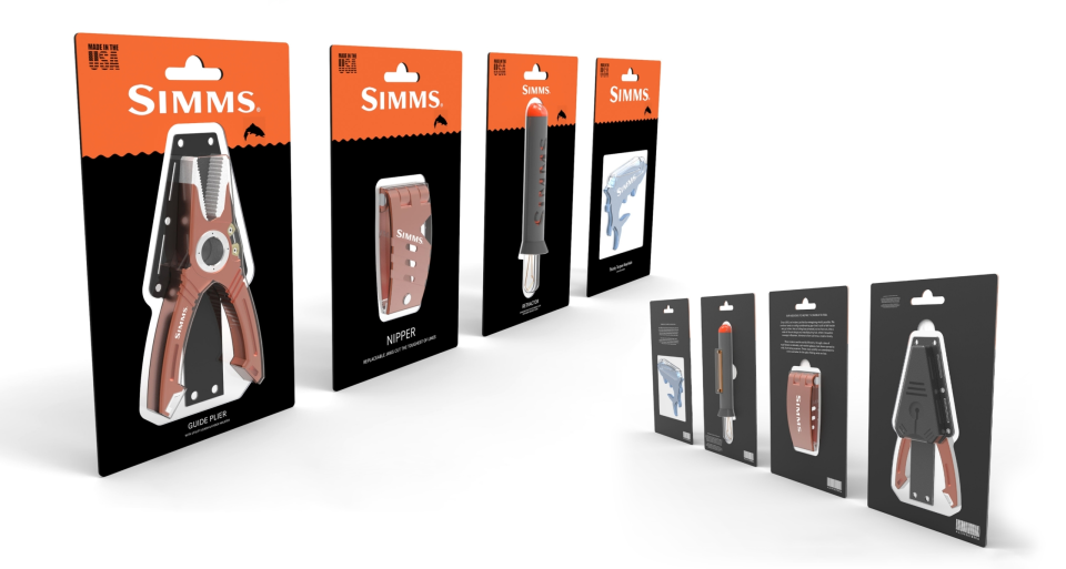 Simms packaging cards